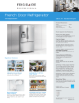 Frigidaire FPHB2899PF Product Specifications Sheet
