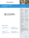 Frigidaire FHWC3040MS Product Specifications Sheet