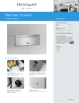 Frigidaire FGWD3065PF Product Specifications Sheet