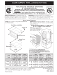 Frigidaire FGWD3065PF Installation Instructions