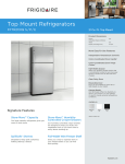 Frigidaire FFTR2131QE Product Specifications Sheet