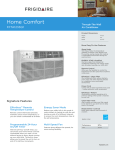 Frigidaire FFTA1233Q1 Product Specifications Sheet