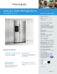 Frigidaire FFSC2323LE Product Specifications Sheet