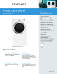 Frigidaire FFQG5100PW Product Specifications Sheet