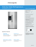 Frigidaire FFHS2322MB Product Specifications Sheet