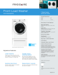 Frigidaire FFFW5100PW Product Specifications Sheet