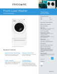 Frigidaire FFFW5000QW Product Specifications Sheet