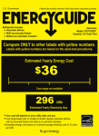 Frigidaire FFET1022QB Energy Guide