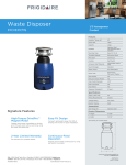 Frigidaire FFDI331CMS Product Specifications Sheet