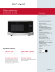 Frigidaire FFCM0934LB Product Specifications Sheet