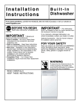 Frigidaire FFBD1821MB Installation Instructions