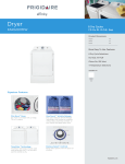 Frigidaire FARG1011MW Product Specifications Sheet