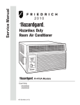 Friedrich HAZARDGARG R-410A User's Manual