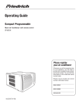Friedrich CP18C30 User's Manual
