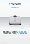 Freecom Technologies Mobile Drive Secure User's Manual