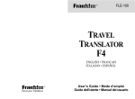 Franklin F4 User's Manual