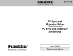 Franklin Rolodex RFPC-06 User's Manual