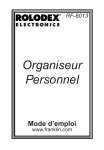 Franklin RF-8013 User's Manual
