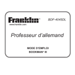 Franklin BDF-4045DL User's Manual
