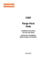 Franke Consumer Products Ventilation Hood FCH 367 User's Manual