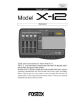 Fostex X-12 User's Manual