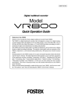 Fostex VR800 User's Manual