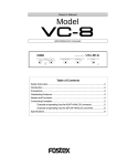 Fostex VC-8 User's Manual