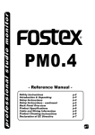 Fostex PM0.4 User's Manual
