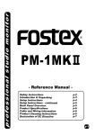 Fostex PM-1MKII User's Manual