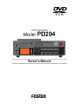 Fostex PD204 User's Manual