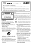 Fostex MN04 User's Manual