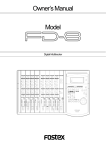 Fostex FD-8 User's Manual