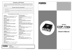 Fostex COP-1/96K User's Manual