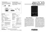 Fostex 6301B User's Manual