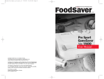 FoodSaver Vac 1500 User's Manual