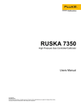 Fluke RUSKA 7350 User's Manual