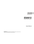 Fluke ESA612 User's Manual