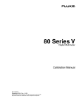 Fluke Digital Multimeter 80 Series V User's Manual