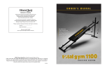 Fitness Quest TOTAL GYM 1100 User's Manual