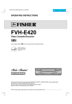 Fisher FVH-E420 User's Manual