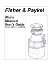 Fisher & Paykel WD1001 User's Manual