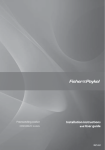 Fisher & Paykel OR90SDBGFX User's Manual