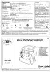 Fisher & Paykel MR850 User's Manual