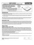 First Alert Low Profile Combination Smoke & Carbon Monoxide Alarm User's Manual