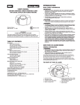 First Alert KV-T29SN81 CO410 User's Manual