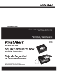 First Alert Digital Security Box User's Manual