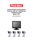 First Alert 15" Lcd Dvr Combo With 4 Wired Cameras User's Manual