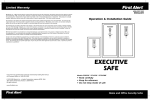 First Alert 10.6 Cu. Ft. Digital Deluxe Executive Gun Safe User's Manual