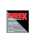 Firex Safety Alarm Adaptor Trim Plate 495 Owner's Manual