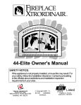 FireplaceXtrordinair 44-Elite User's Manual